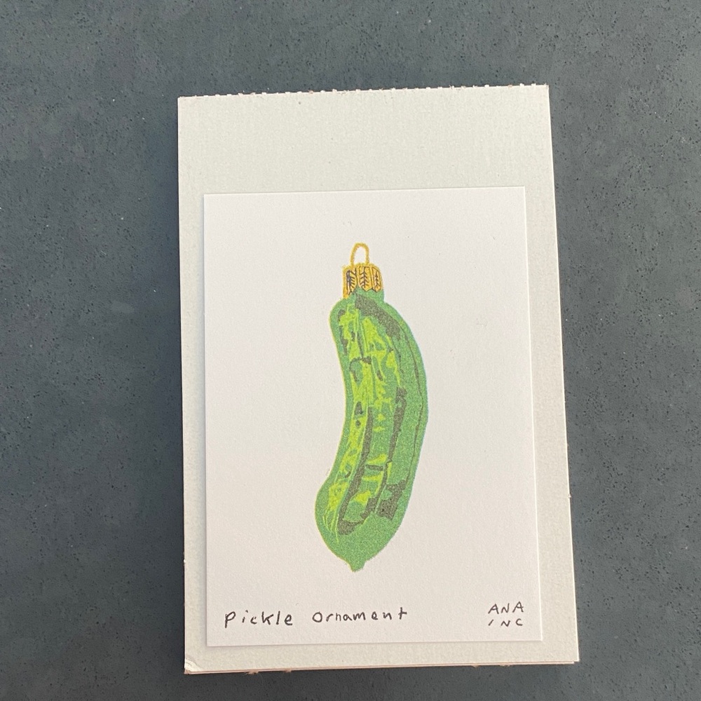 Anastasia INCIARDI - Mini Print - Pickle Ornament - From Raleigh, Nc